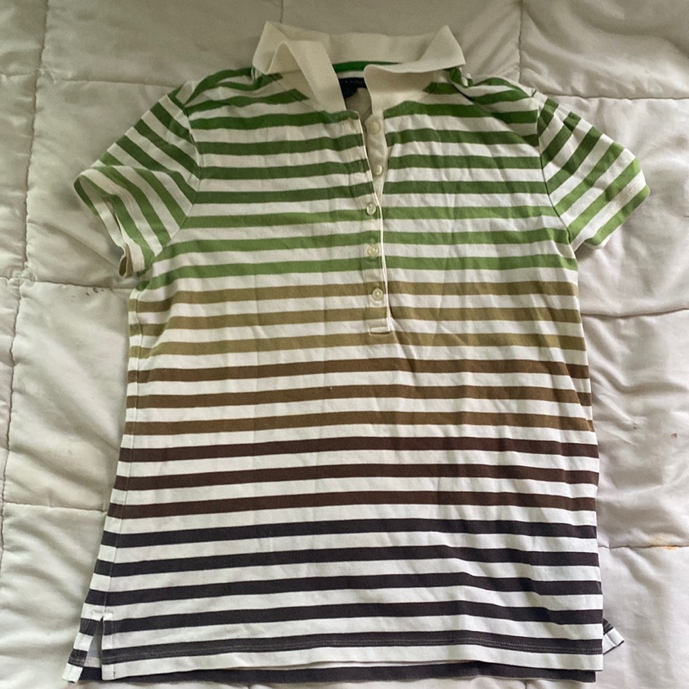 green tommy hilifiger collared t-shirt